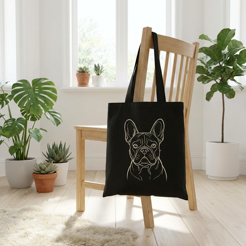 Jutebeutel mit Tierporträt