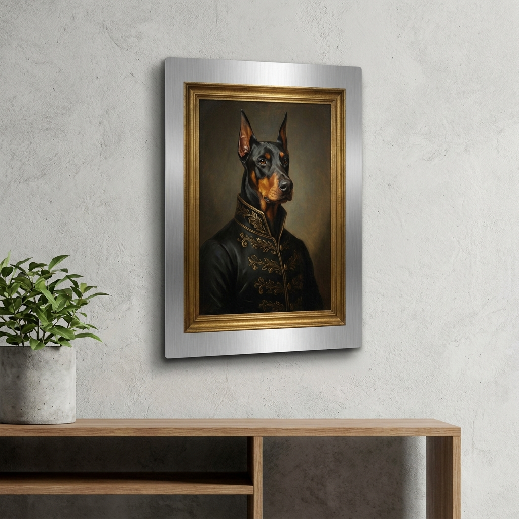 Tierporträt auf Metall – Modern Edition