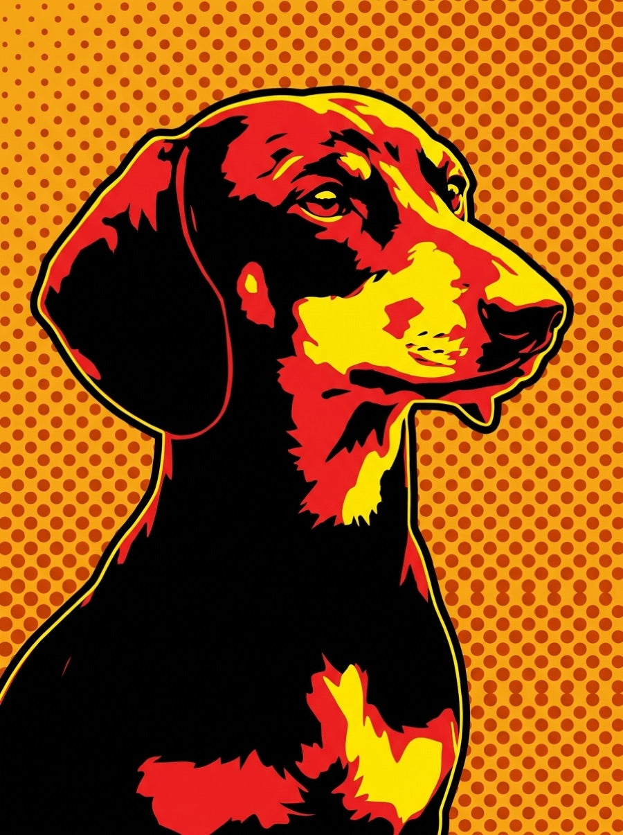Dackelporträt Pop-Art
